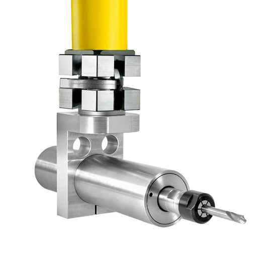 Pneumatic drilling head with holder